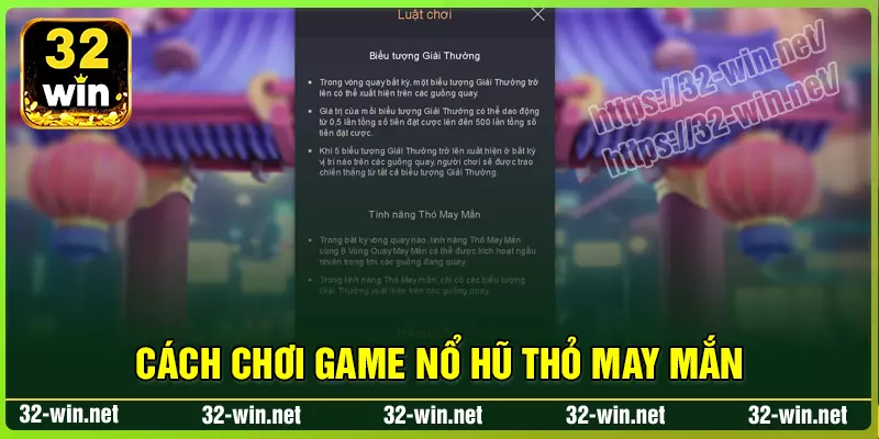 Luật chơi nổ hũ thỏ may mắn tại 32win cơ bản Luật chơi nổ hũ thỏ may mắn tại 32win cơ bản